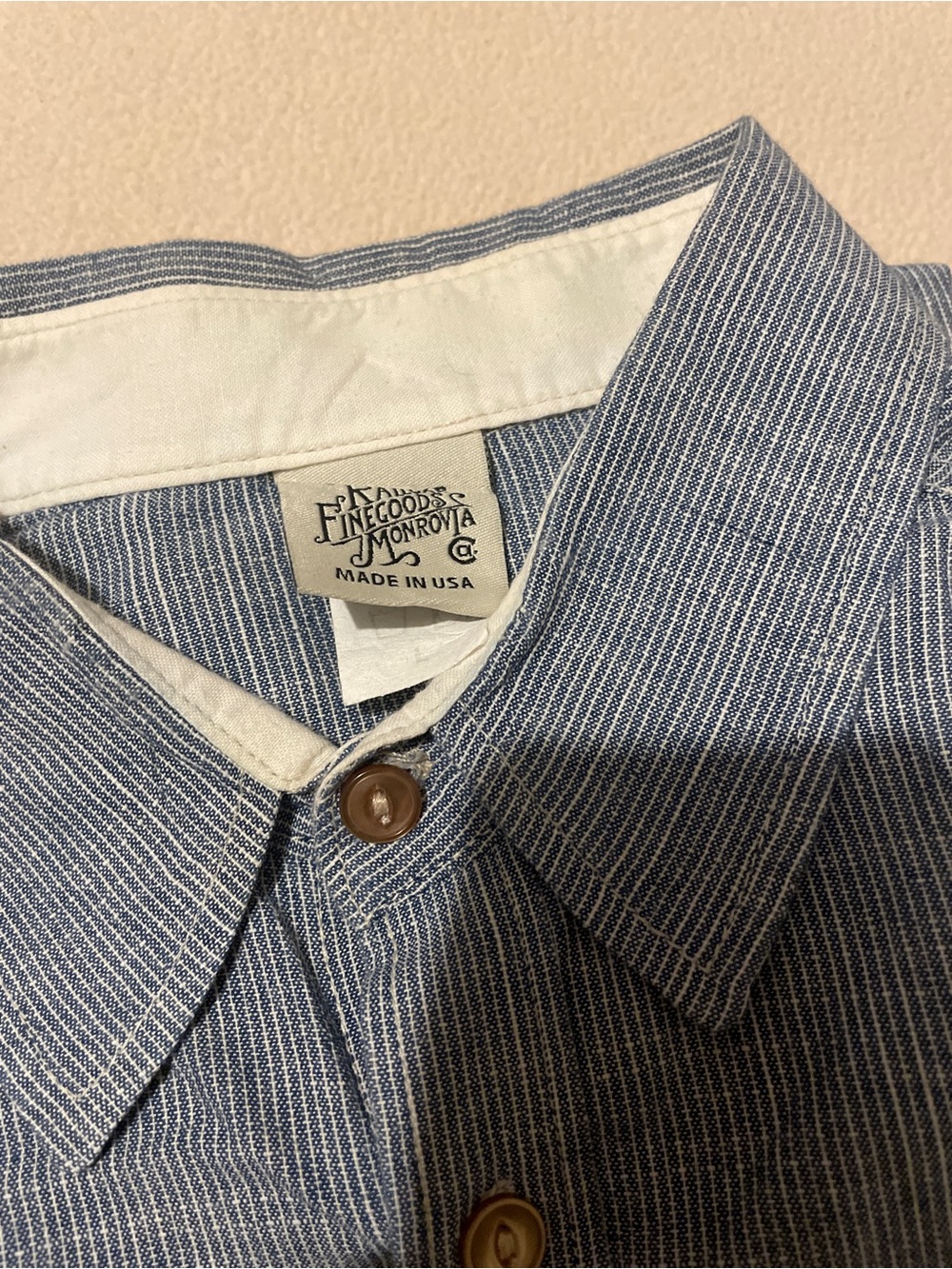 Blue Stripe Men’s Button-Up Shirt